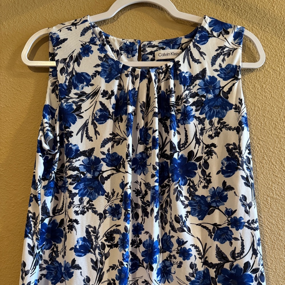 Calvin Klein Blue Floral Blouse
